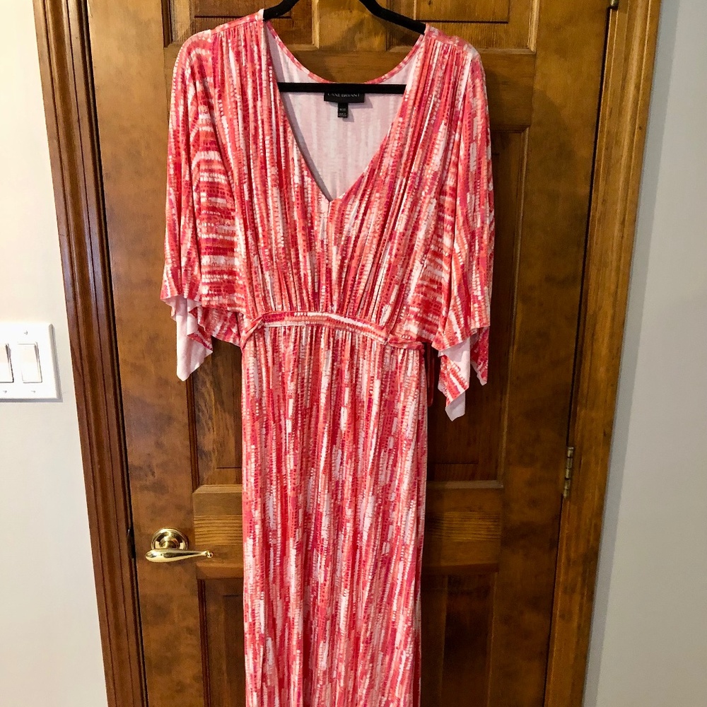 Lane Bryant Maxi Dress Flutter Sleeve